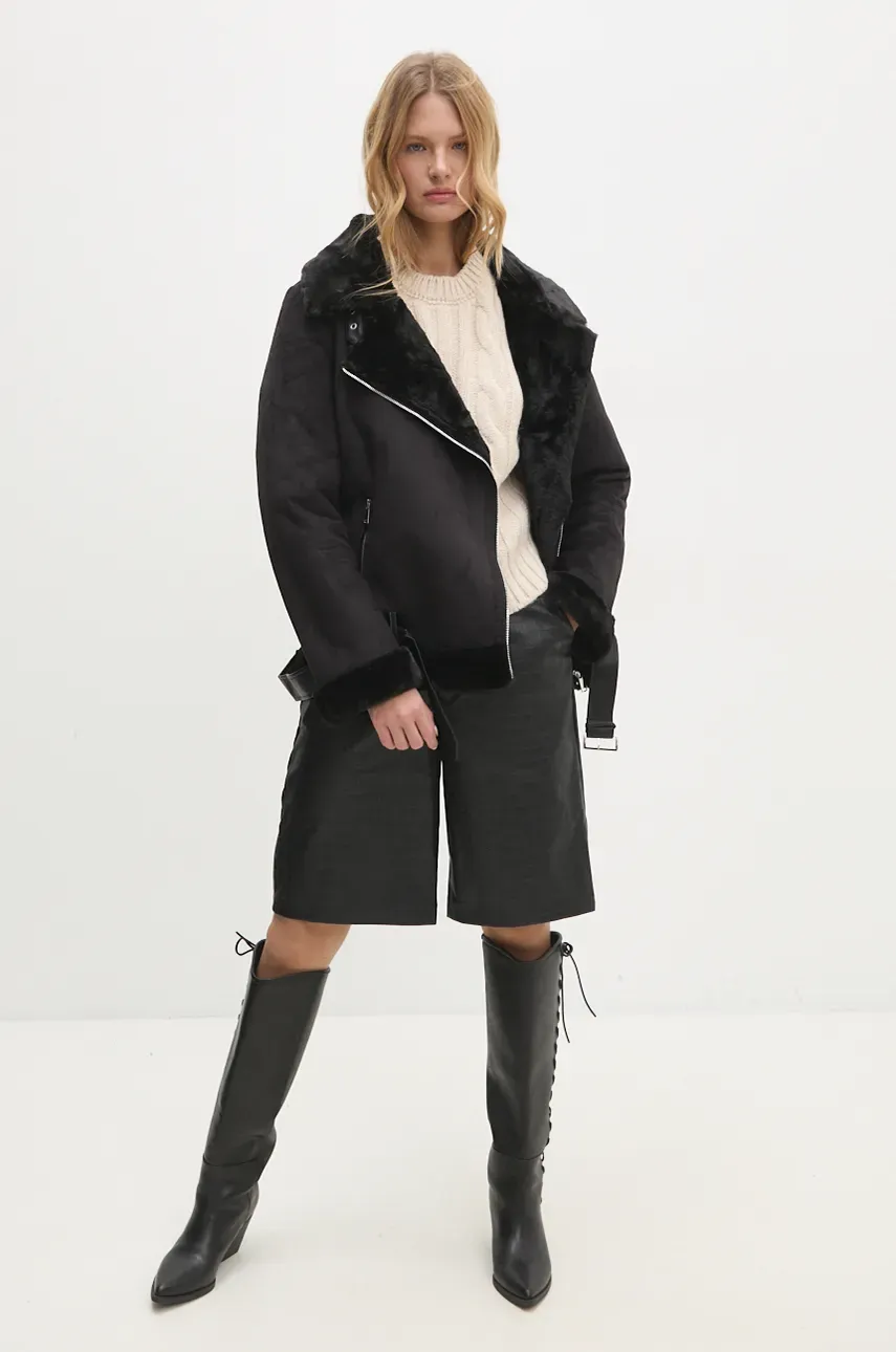 Куртка Answear Lab женская цвет чёрный переходная oversize Куртка Answear Lab женская цвет чёрный переходная oversize