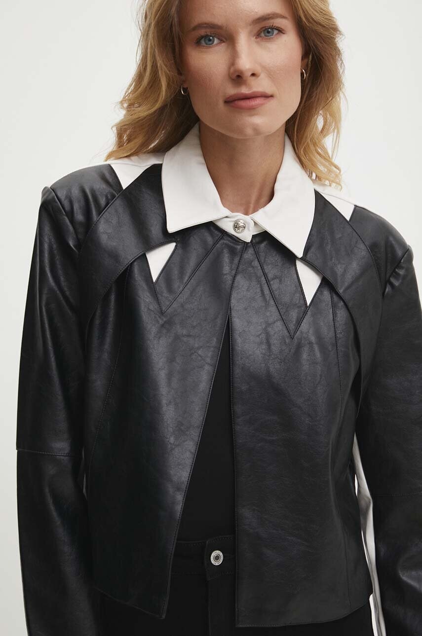 Answear Lab geaca femei, culoarea negru, de tranzitie
