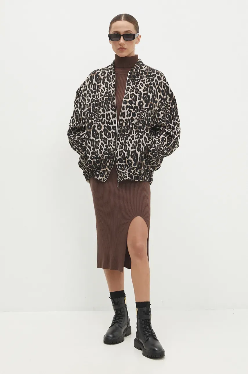 Куртка Answear.LAB женская цвет бежевый переходная oversize Куртка Answear.LAB женская цвет бежевый переходная oversize