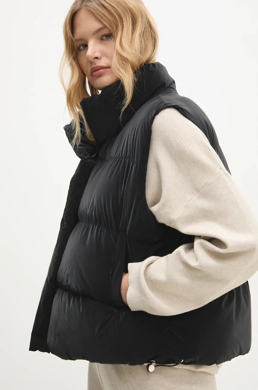Answear Lab vesta femei, culoarea negru, de iarna Answear Lab vesta femei, culoarea negru, de iarna