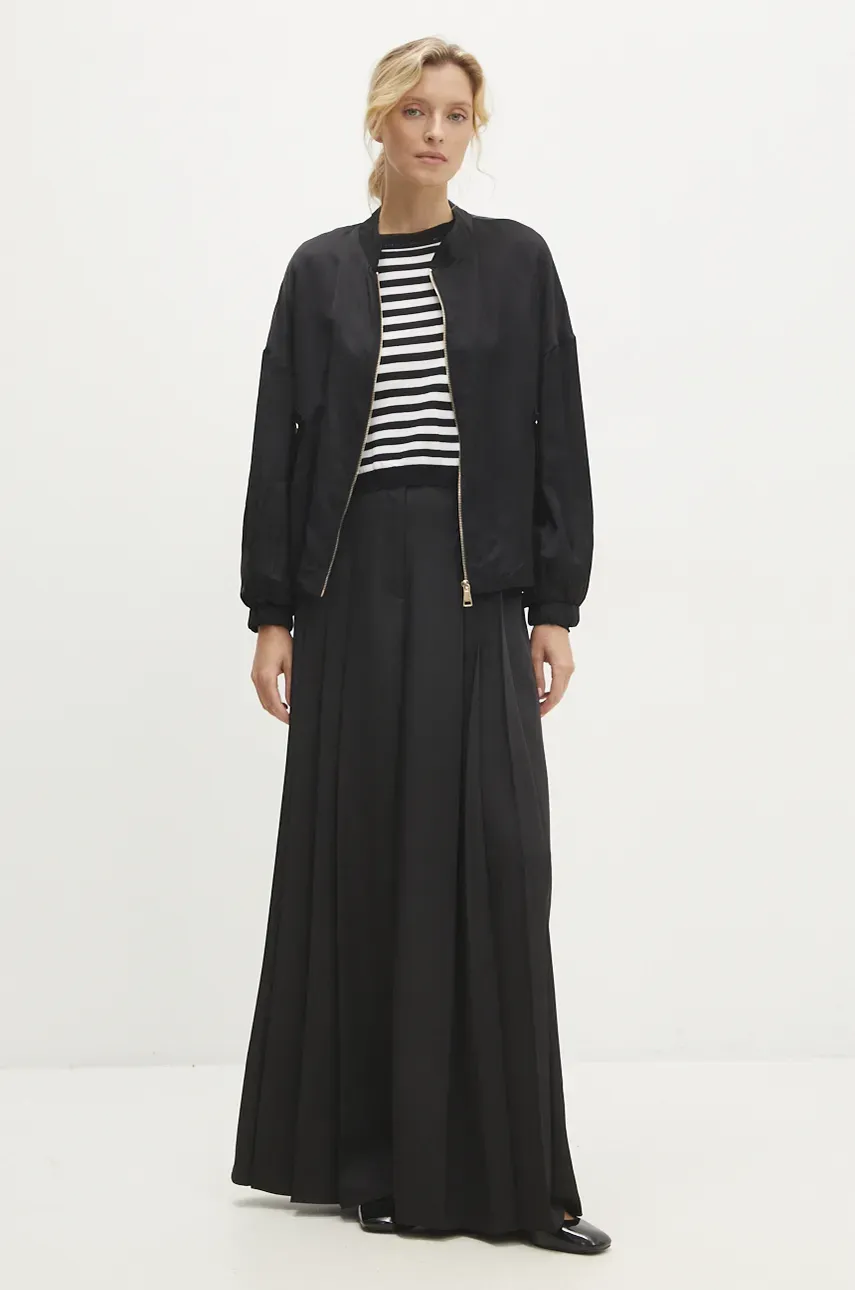 Куртка-бомбер Answear.LAB женская цвет чёрный переходная oversize Куртка-бомбер Answear.LAB женская цвет чёрный переходная oversize