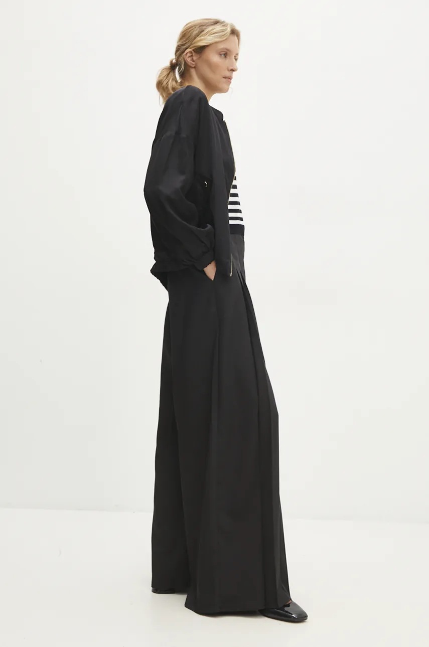 Μπουφάν bomber Answear.LAB γυναικεία, χρώμα: μαύρο φωτογραφία