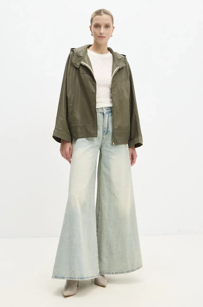 Куртка Answear.LAB женская цвет зелёный переходная oversize Куртка Answear.LAB женская цвет зелёный переходная oversize