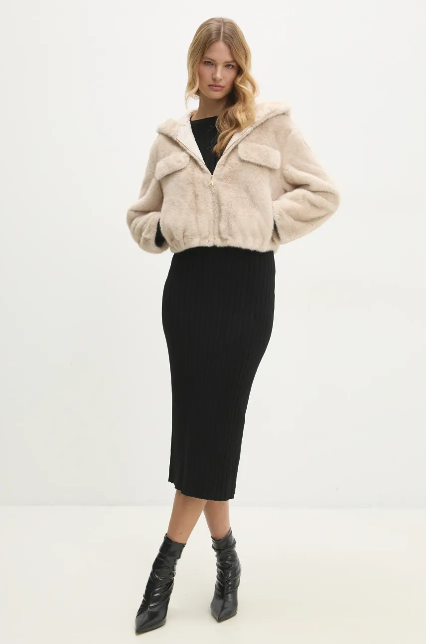 Куртка Answear.LAB женская цвет бежевый переходная oversize Куртка Answear.LAB женская цвет бежевый переходная oversize