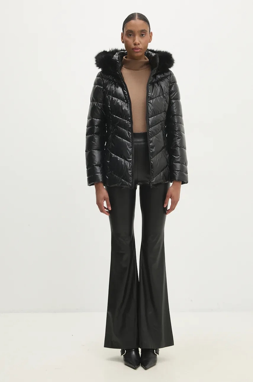 Answear Lab geaca femei, culoarea negru, de tranzitie