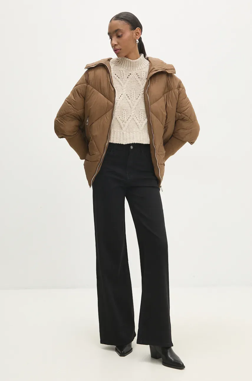 Куртка Answear Lab женская цвет коричневый зимняя oversize Куртка Answear Lab женская цвет коричневый зимняя oversize
