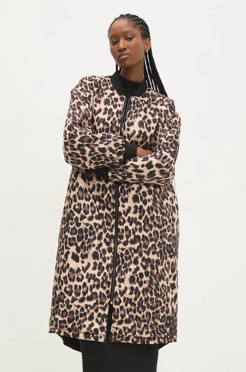 Двусторонняя куртка Answear.LAB женская цвет чёрный переходная oversize Двусторонняя куртка Answear.LAB женская цвет чёрный переходная oversize
