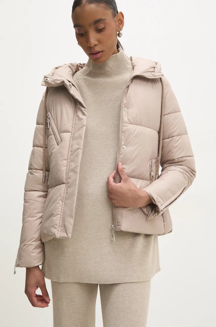 Answear Lab geaca femei, culoarea bej, de iarna Answear Lab geaca femei, culoarea bej, de iarna