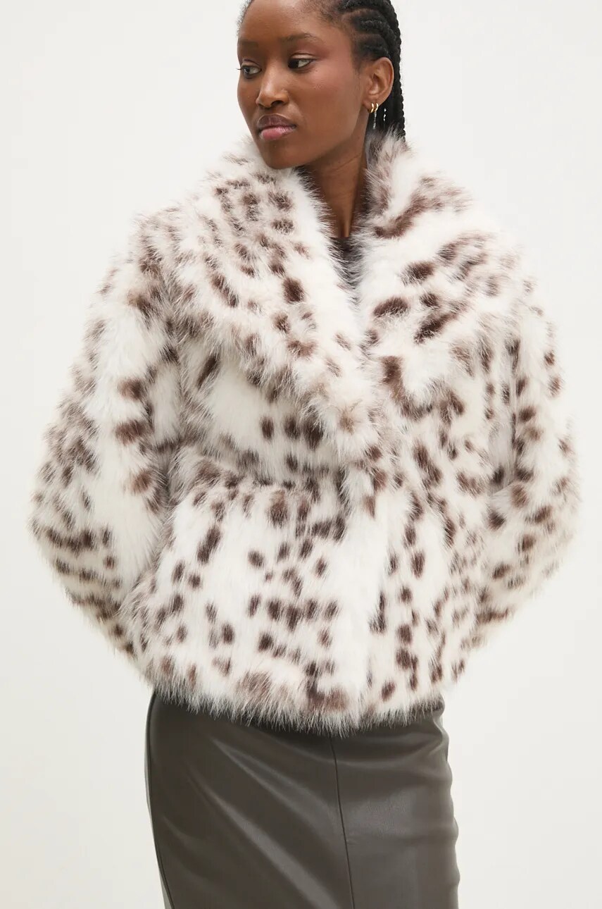Answear Lab geaca femei, culoarea bej, de tranzitie, oversize