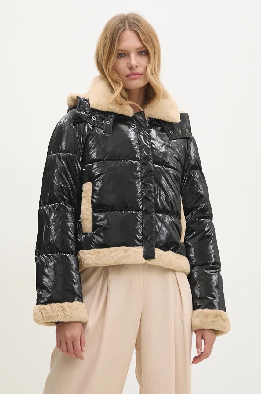 Answear Lab geaca femei, culoarea negru, de iarna