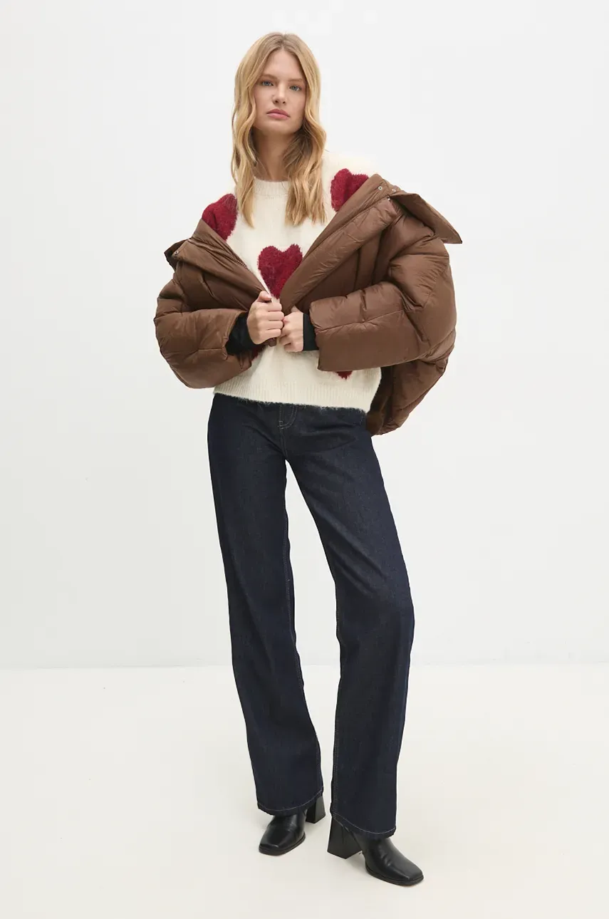 Куртка Answear Lab женская цвет коричневый зимняя oversize Куртка Answear Lab женская цвет коричневый зимняя oversize