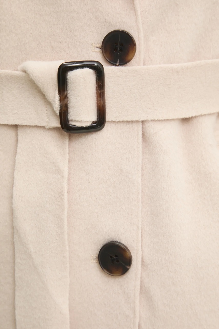 Παλτό Answear.LAB χρώμα: μπεζ φωτογραφία