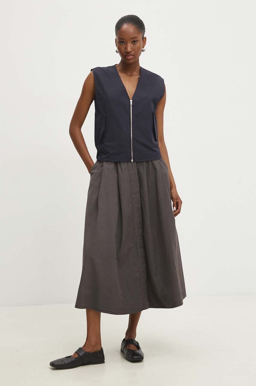 Answear Lab vesta culoarea negru, de tranzitie