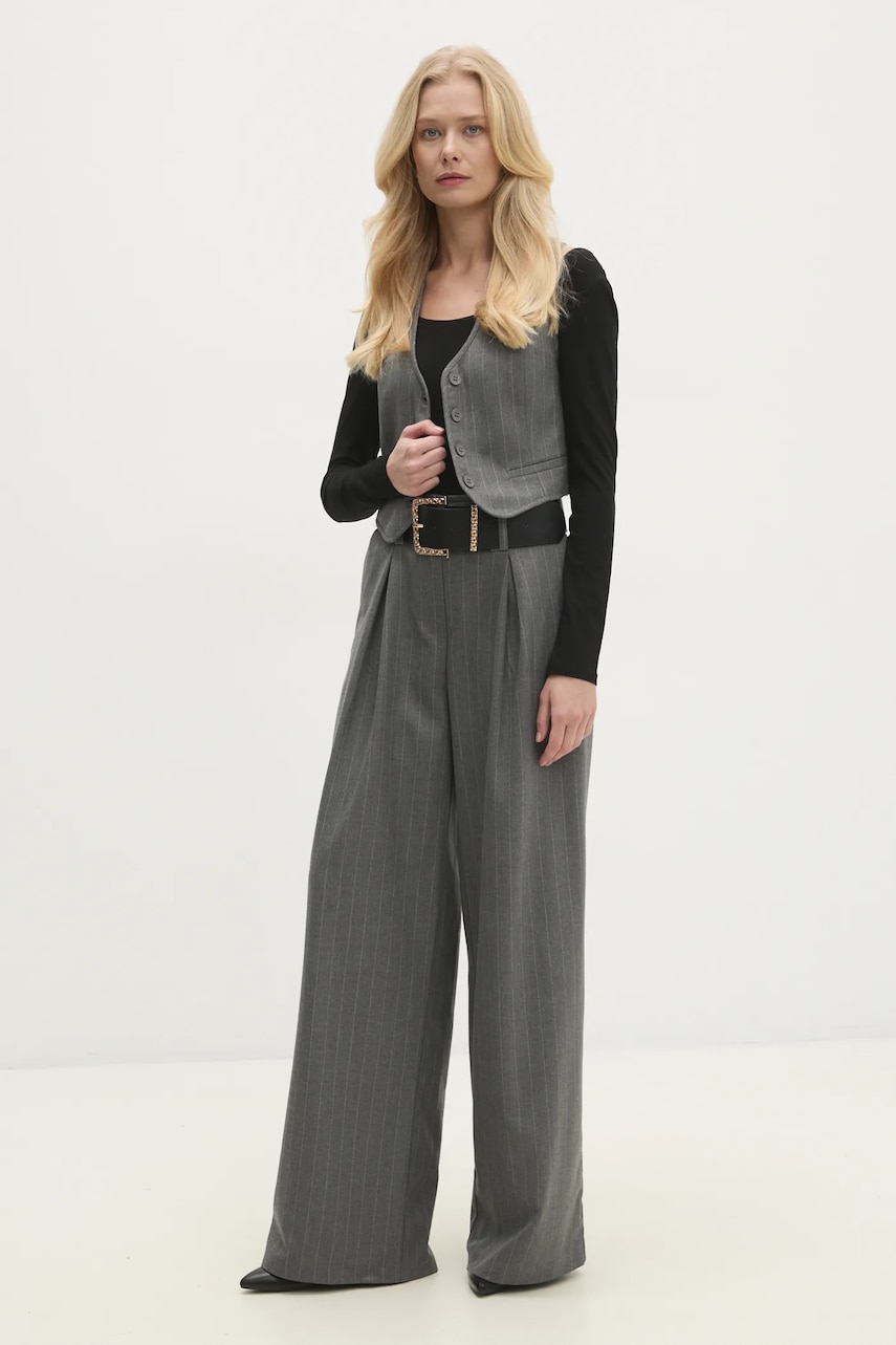 Безрукавка Answear.LAB цвет серый однобортный Безрукавка Answear.LAB цвет серый однобортный