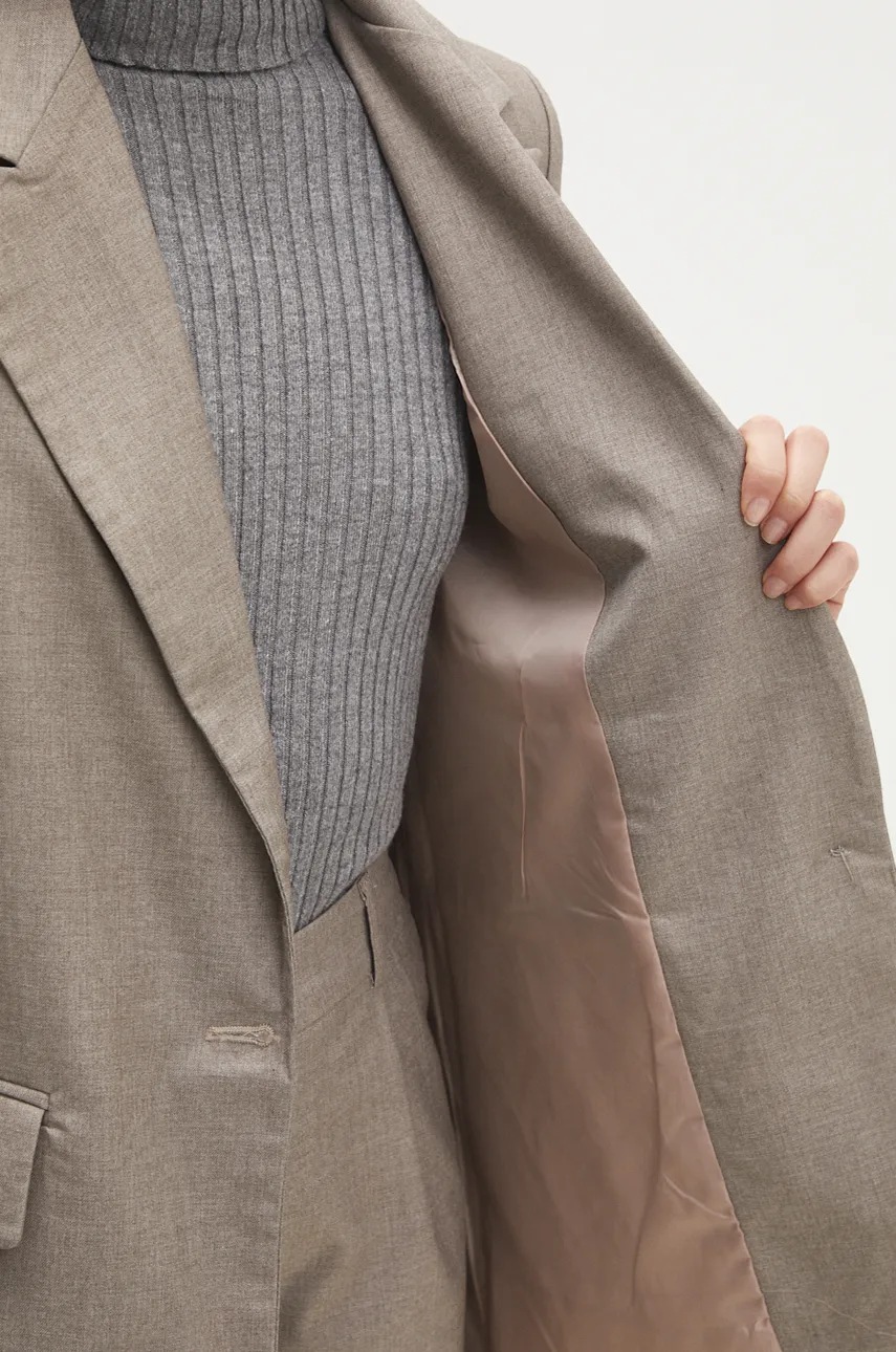 Σακάκι Answear.LAB χρώμα: μπεζ φωτογραφία