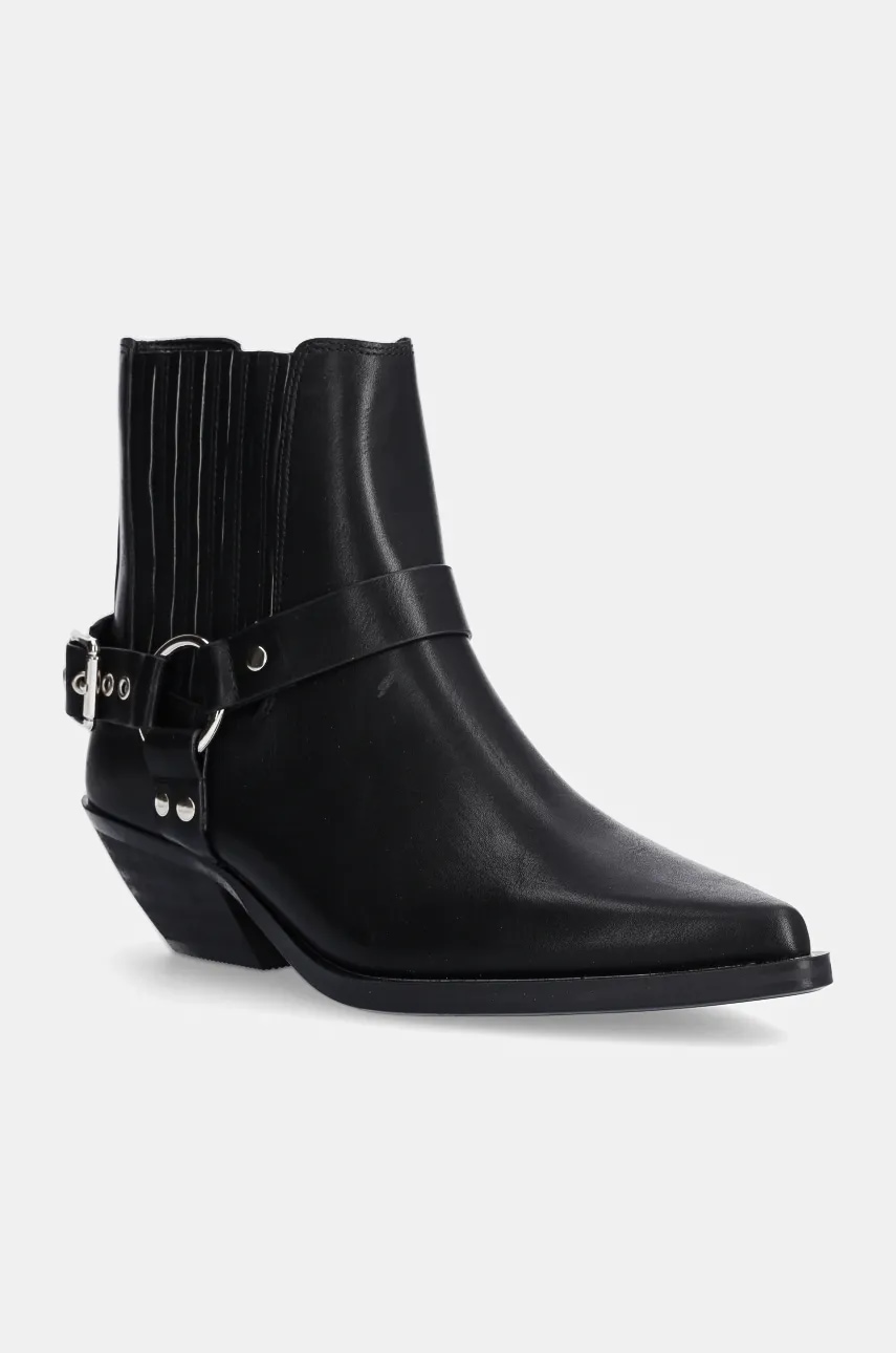 Answear Lab cizme femei, culoarea negru, cu toc drept