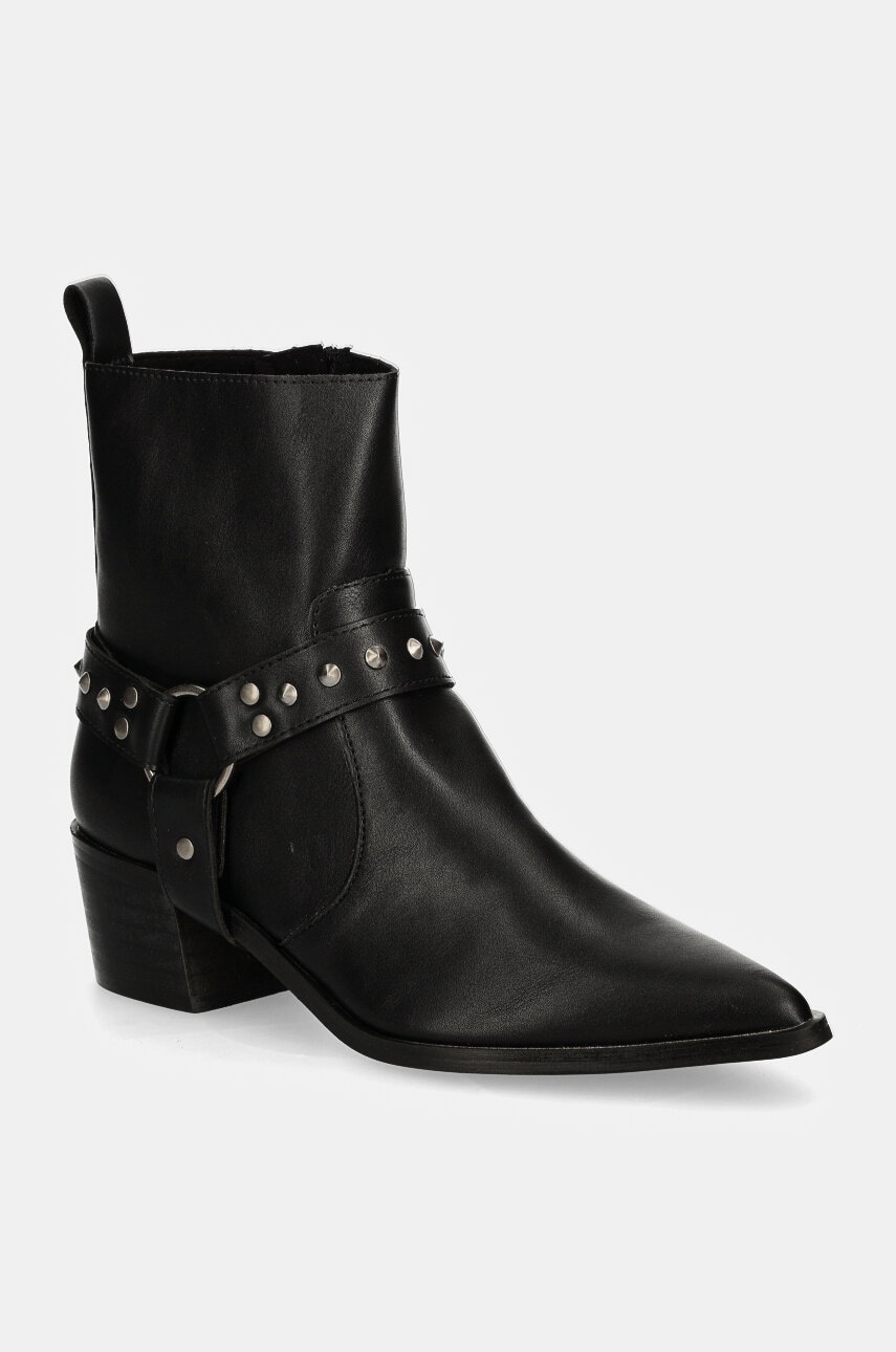 Answear Lab botine femei, culoarea negru, cu toc drept