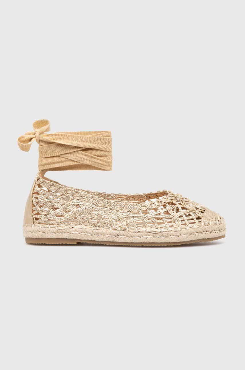 Answear Lab espadrile culoarea auriu