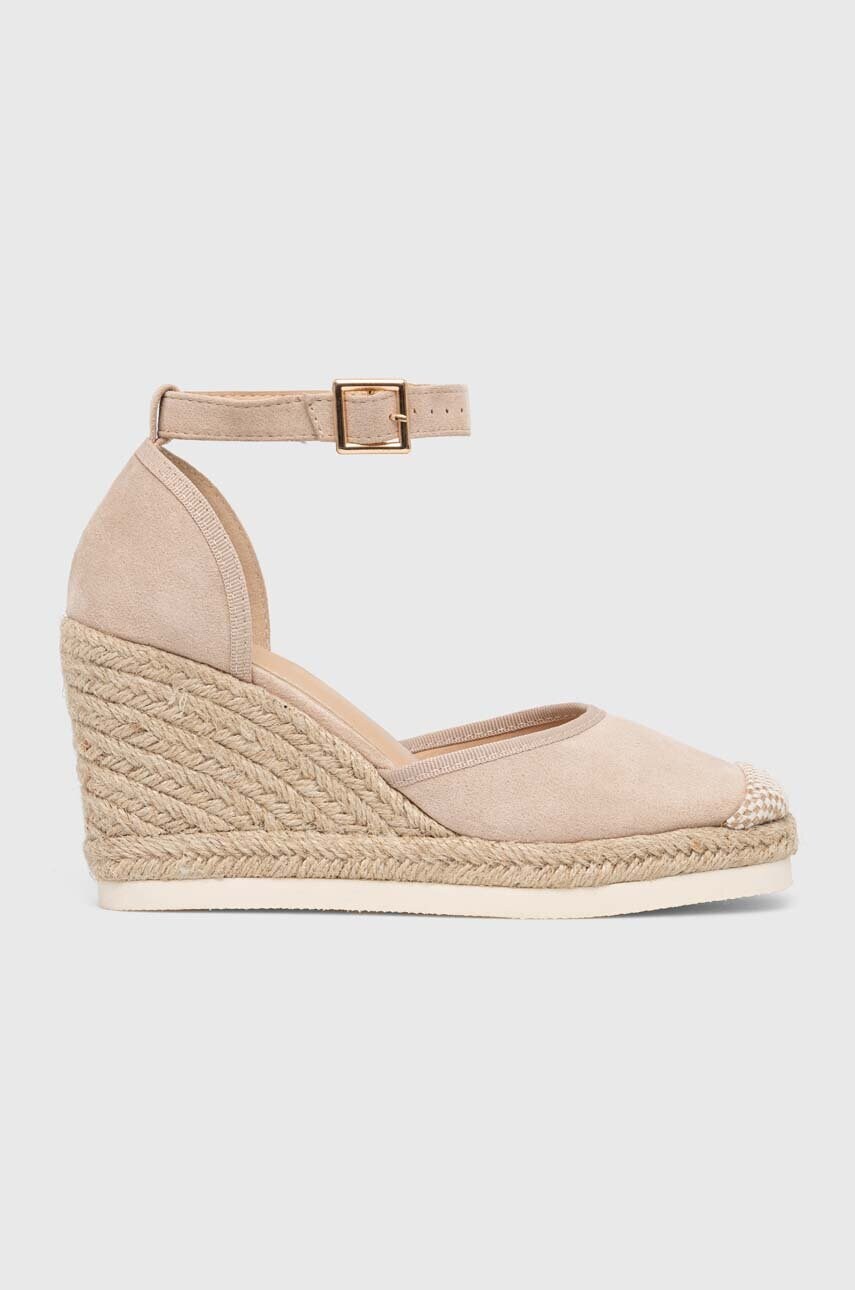 Answear Lab espadrile culoarea bej, toc pana Answear Lab espadrile culoarea bej, toc pana