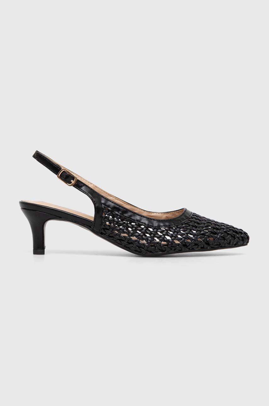 Answear Lab pantofi cu toc culoarea negru