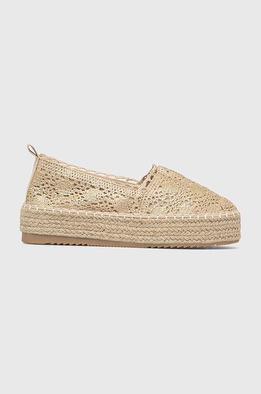 Answear Lab espadrile culoarea auriu, cu platforma