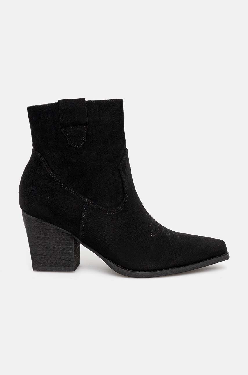 Answear Lab cizme femei, culoarea negru, cu toc drept Answear Lab cizme femei, culoarea negru, cu toc drept