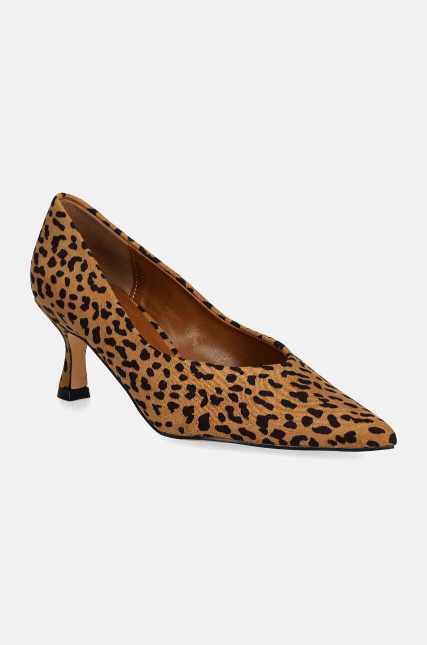 Answear Lab pantofi cu toc culoarea maro