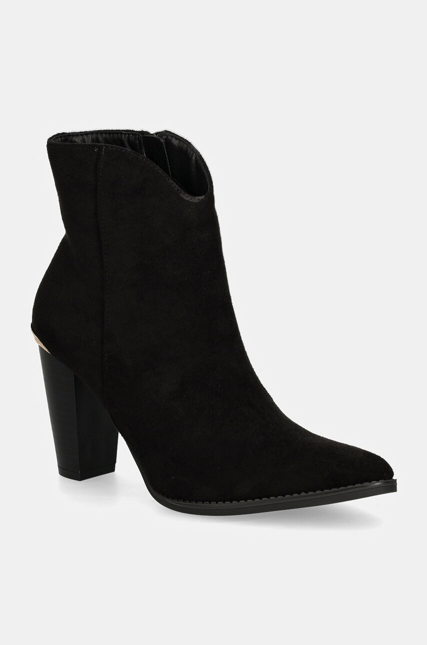 Answear Lab botine femei, culoarea negru, cu toc drept Answear Lab botine femei, culoarea negru, cu toc drept
