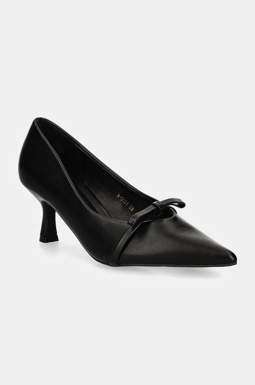 Answear Lab pantofi cu toc culoarea negru