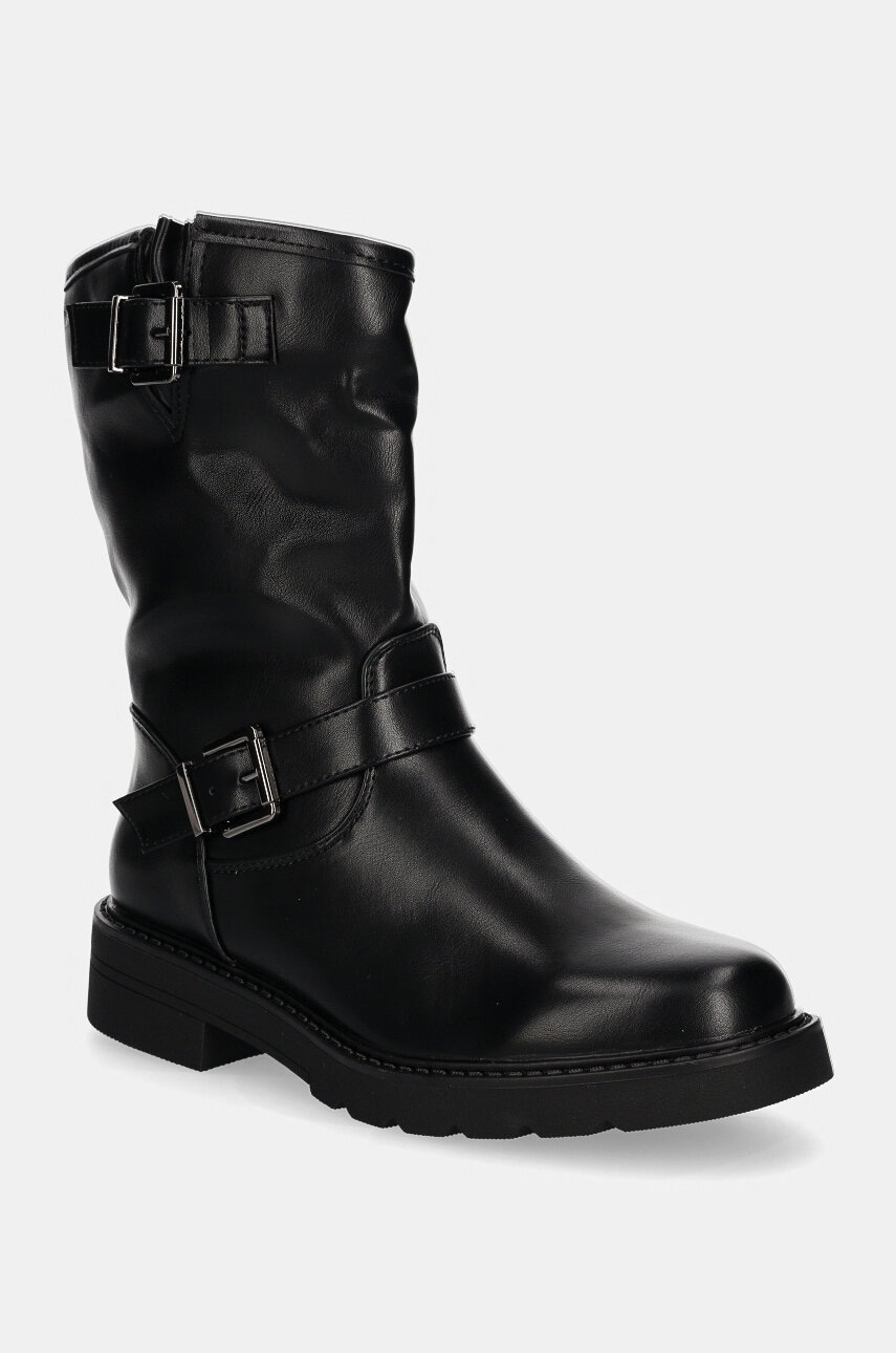 Answear Lab botine femei, culoarea negru, cu toc plat Answear Lab botine femei, culoarea negru, cu toc plat