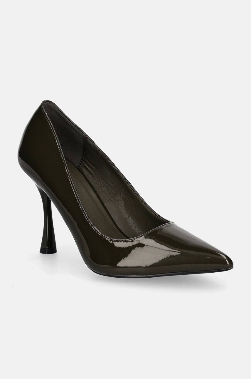 Answear Lab pantofi cu toc culoarea verde