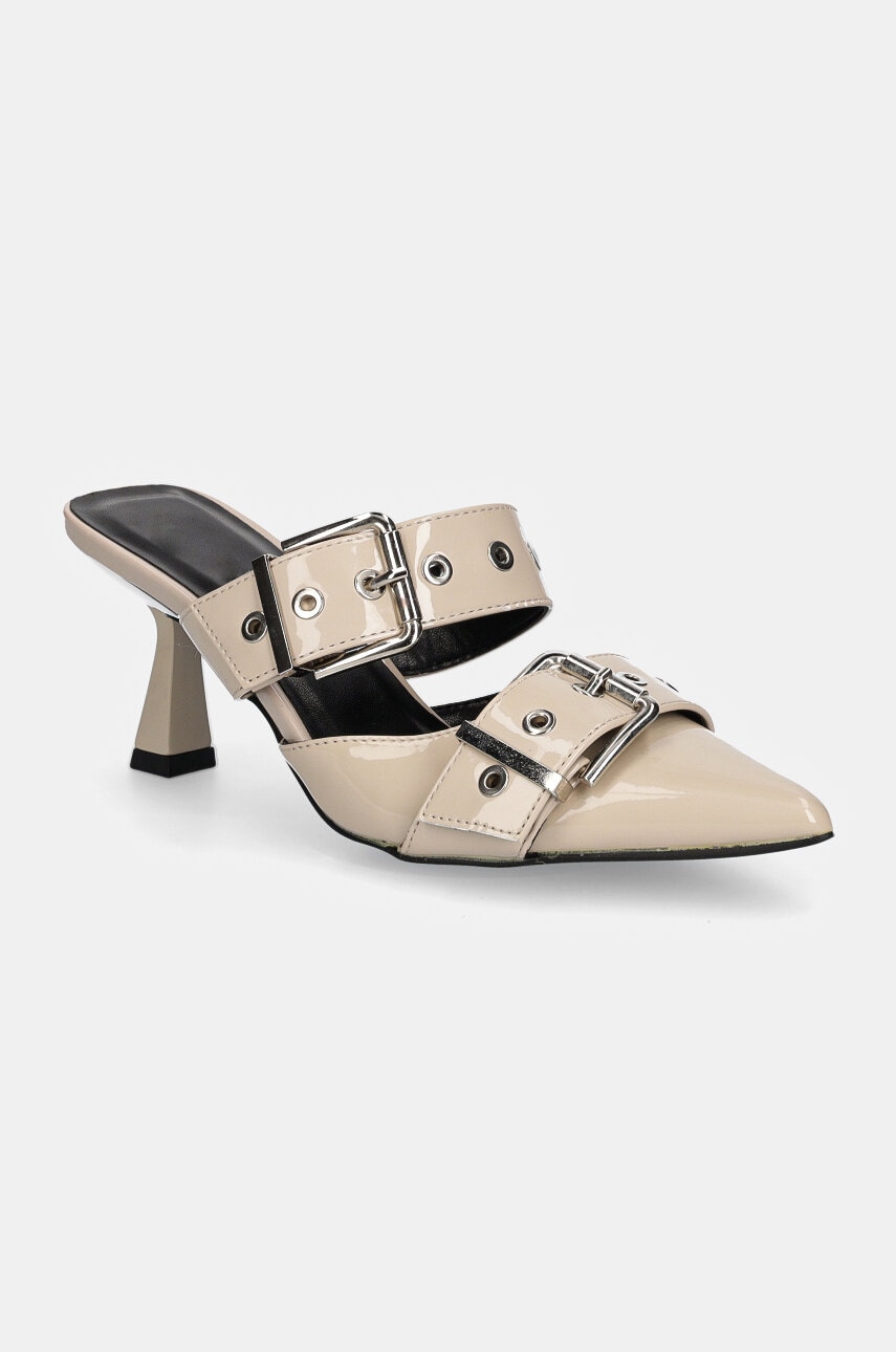 Answear Lab pantofi cu toc culoarea bej