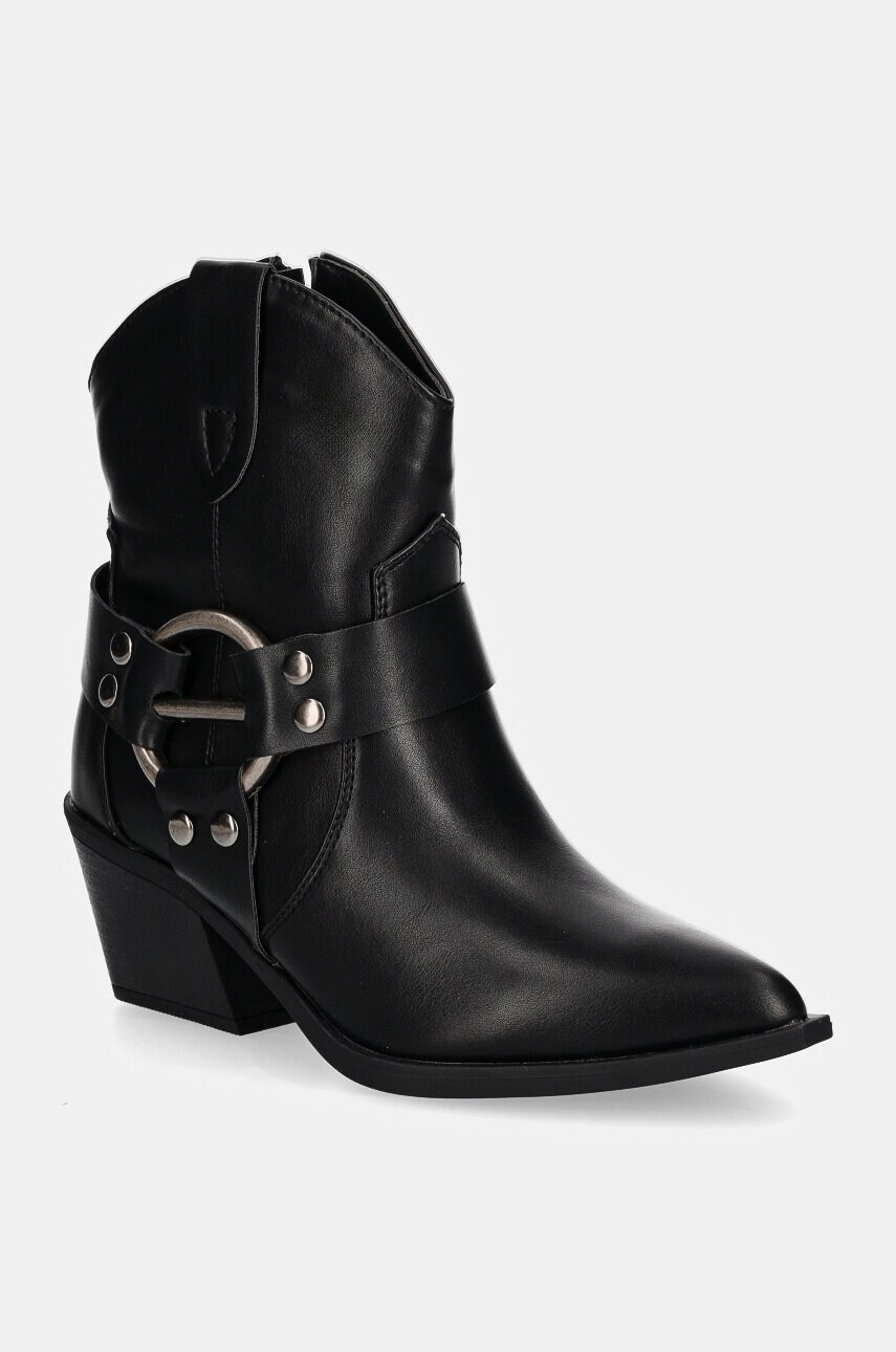 Answear Lab botine femei, culoarea negru, cu toc drept