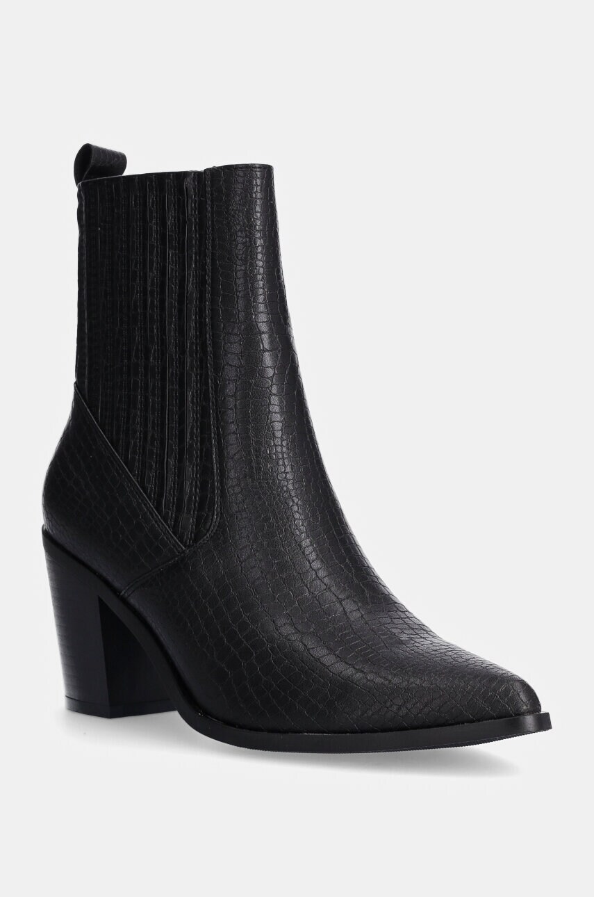 Answear Lab botine femei, culoarea negru, cu toc drept