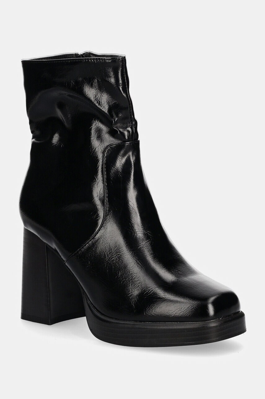 Answear Lab botine femei, culoarea negru, cu toc drept, izolare usoara
