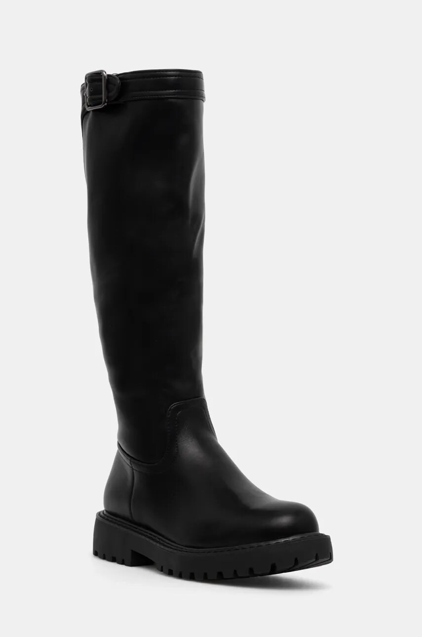 Answear Lab cizme femei, culoarea negru, cu platforma, izolare usoara