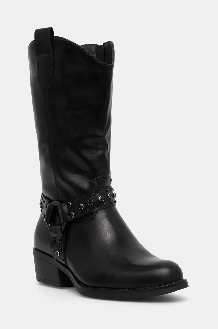 Answear Lab cizme femei, culoarea negru, cu toc drept, izolare usoara