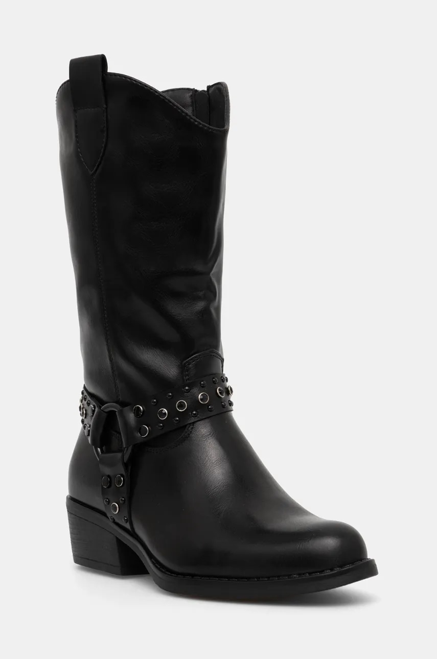 Answear Lab cizme femei, culoarea negru, cu toc drept, izolare usoara