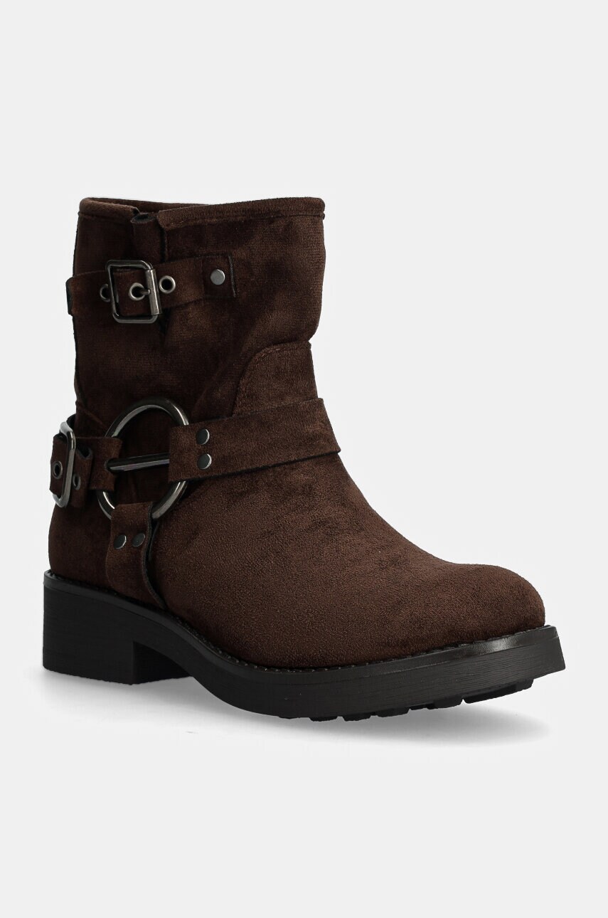Answear Lab botine femei, culoarea maro, cu toc drept