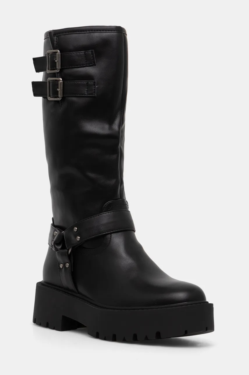 Answear Lab cizme femei, culoarea negru, cu toc drept