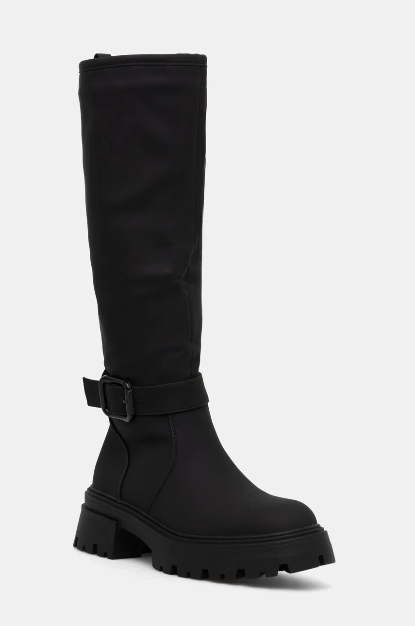 Answear Lab cizme femei, culoarea negru, cu platforma, izolare usoara