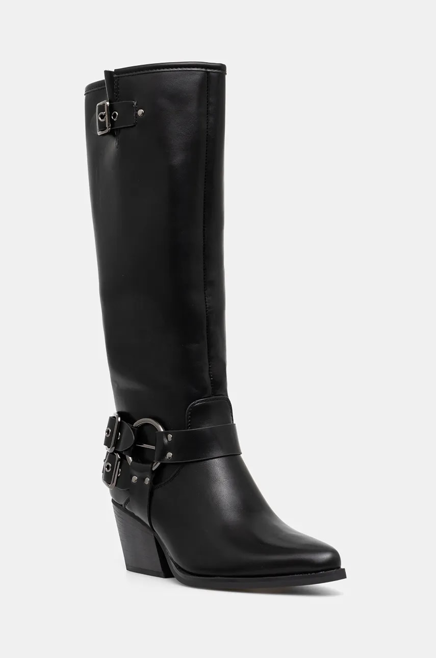 Answear Lab cizme femei, culoarea negru, cu toc drept