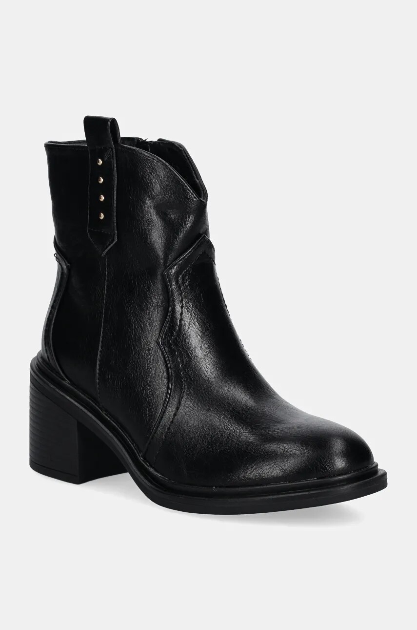 Answear Lab cizme femei, culoarea negru, cu toc drept, izolare usoara