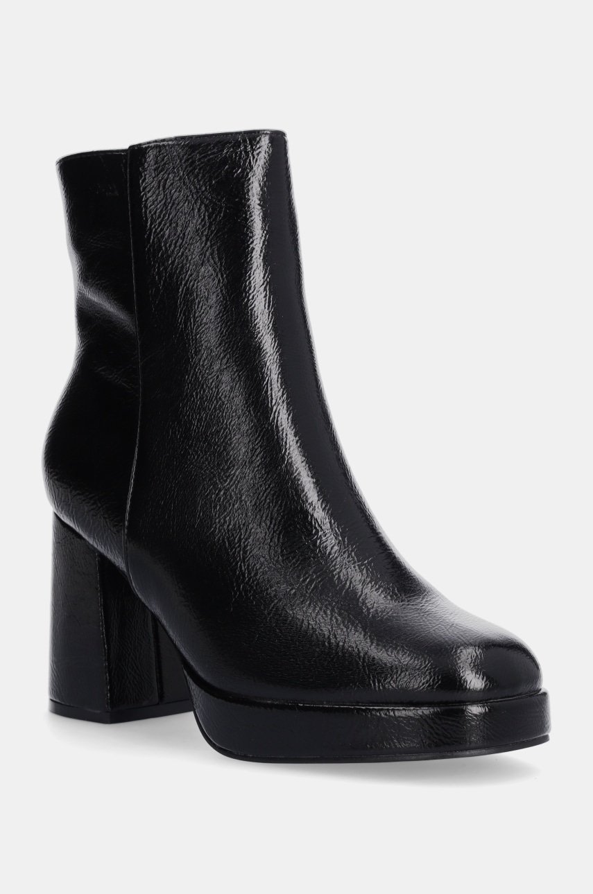 Answear Lab botine femei, culoarea negru, cu toc drept, izolare usoara