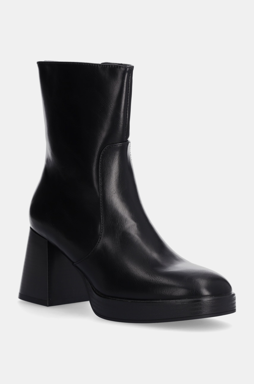 Answear Lab botine femei, culoarea negru, cu toc drept, izolare usoara