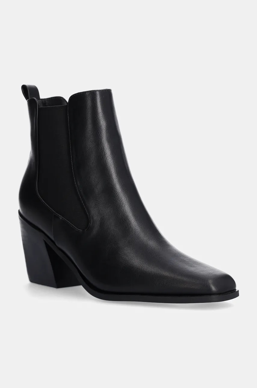Answear Lab botine femei, culoarea negru, cu toc drept