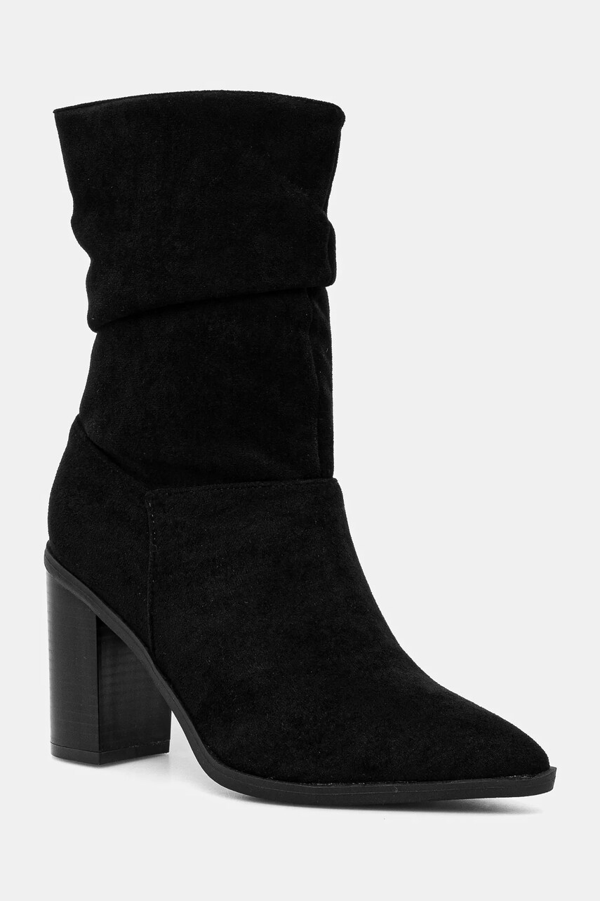 Answear Lab botine femei, culoarea negru, cu toc drept