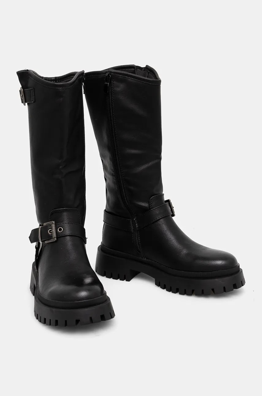 Answear Lab cizme femei, culoarea negru, cu toc plat