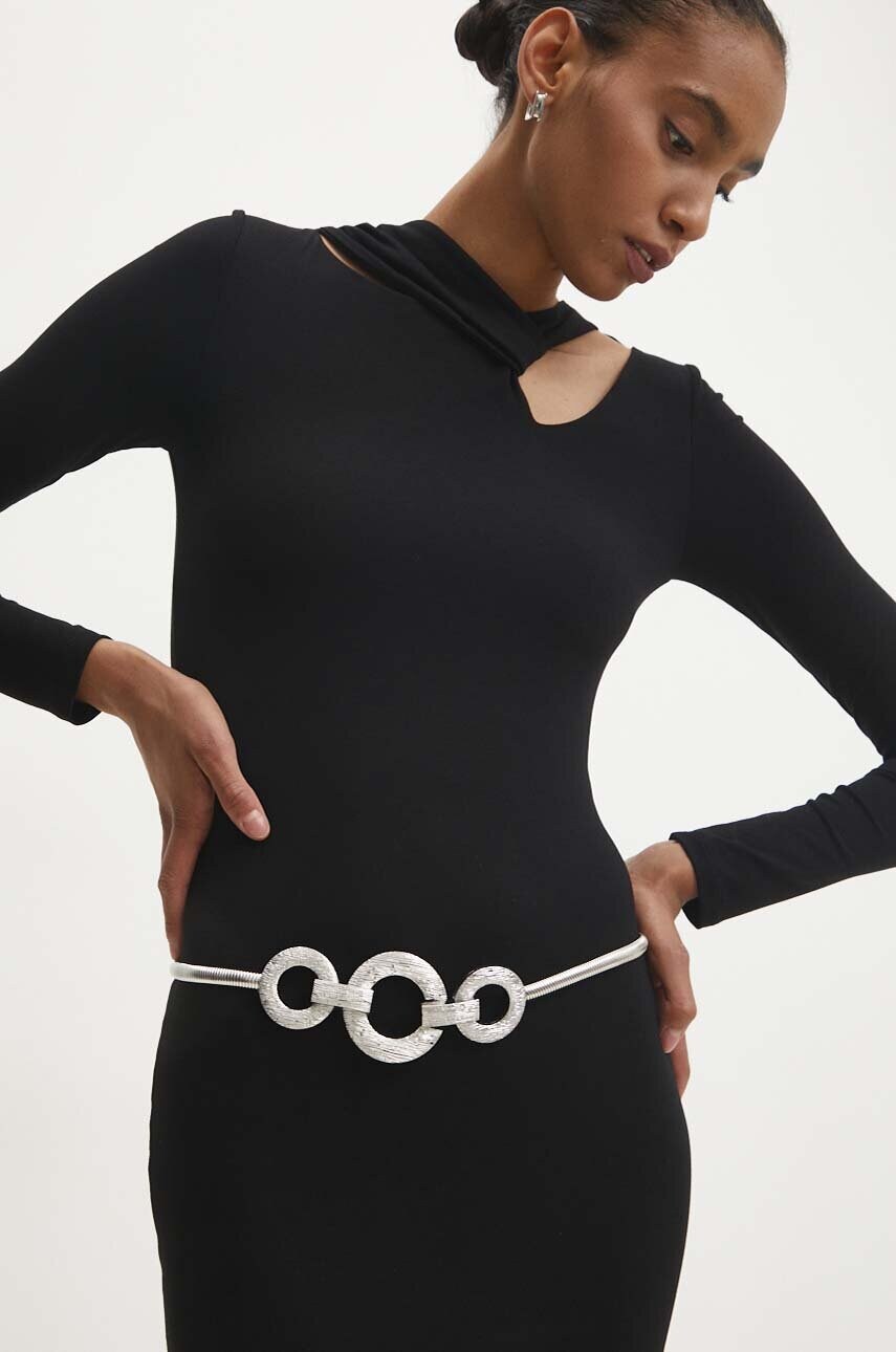 Answear Lab curea femei, culoarea argintiu