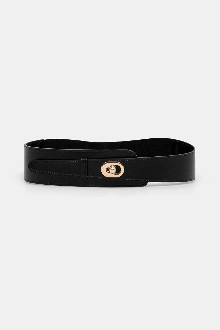 Answear Lab curea de piele femei, culoarea negru